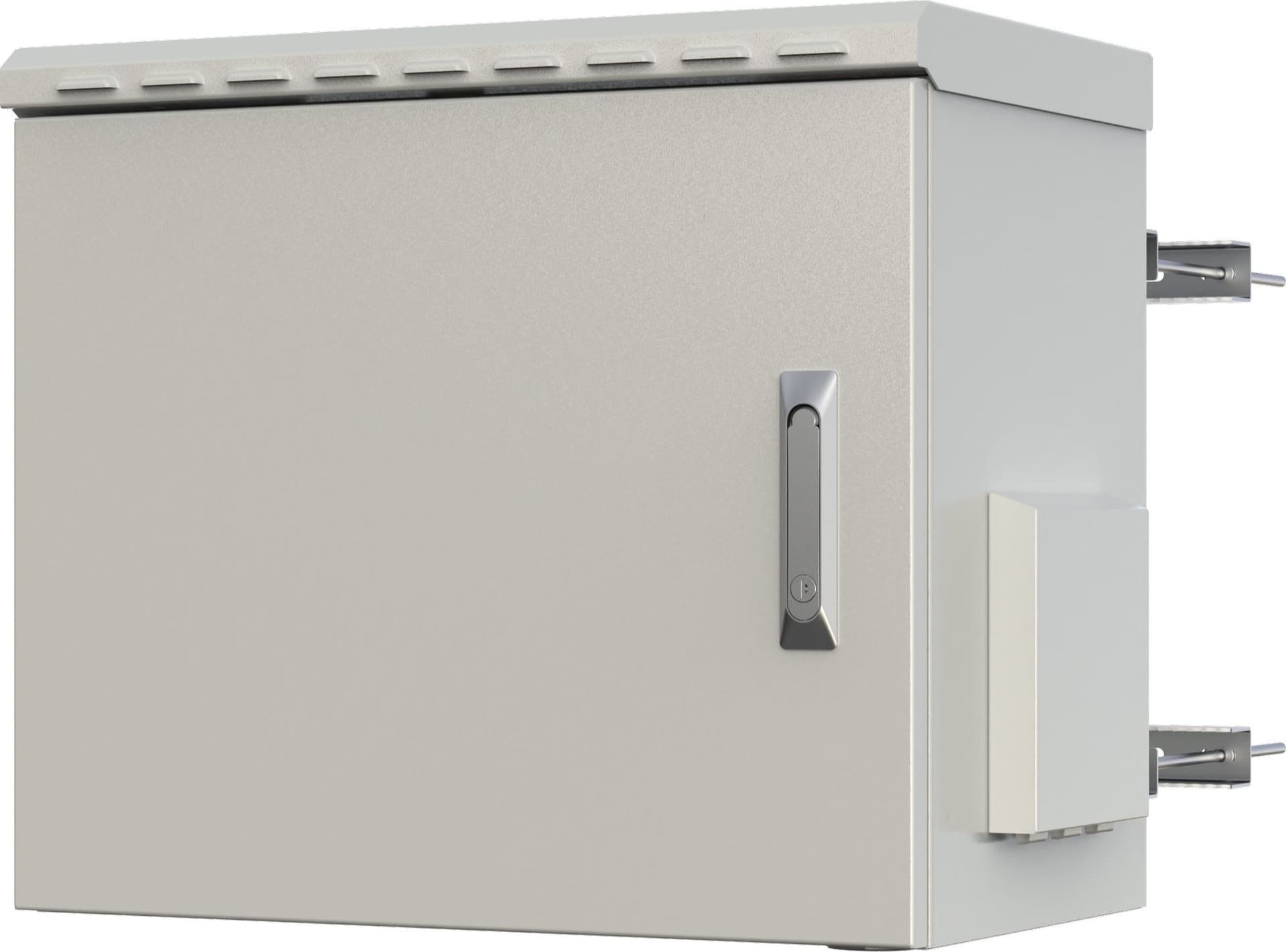 Armadio Rack 19'' Fissaggio a Palo 7U IP66 Porta Cieca Prof. 400 mm Grigio - 13