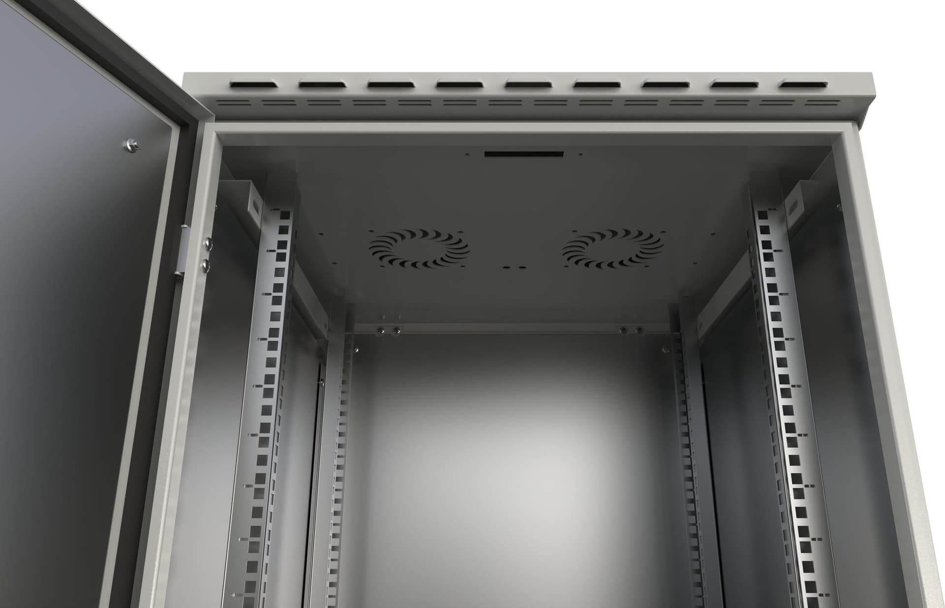 Armadio Rack 19'' Fissaggio a Palo 12U IP66 Porta Cieca Prof. 600 mm Grigio - 5