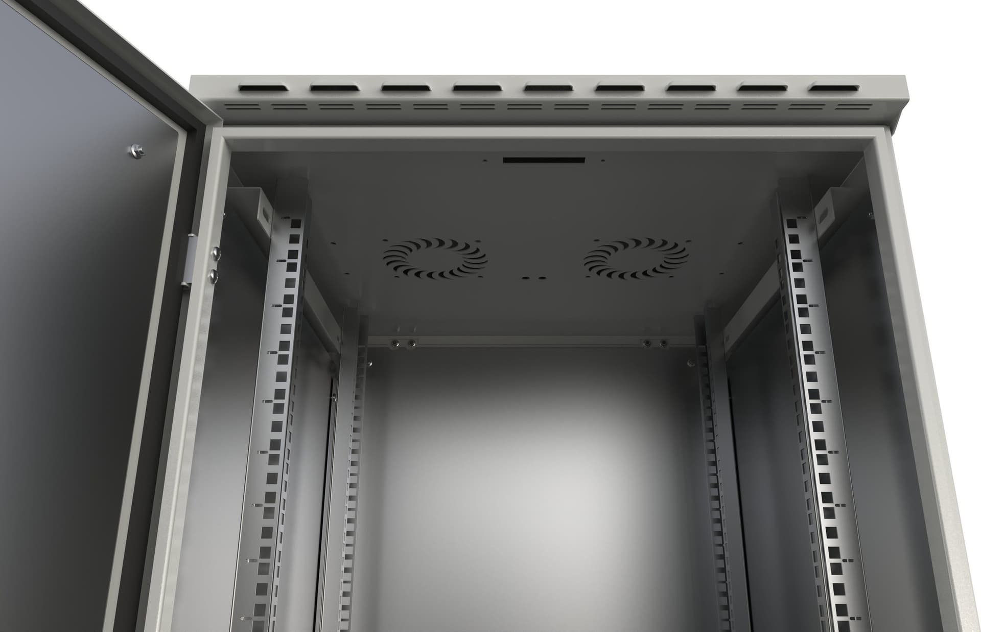 Armadio Rack 19'' Fissaggio a Palo 12U IP66 Porta Cieca Prof. 600 mm Grigio - 6