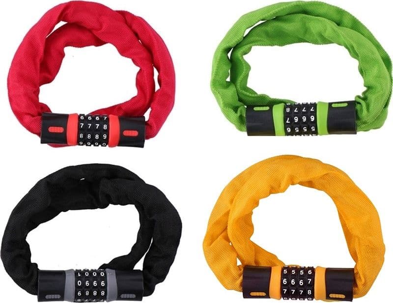 Dunlop - Bicycle Lock with Combination Chain (Orange) - 6