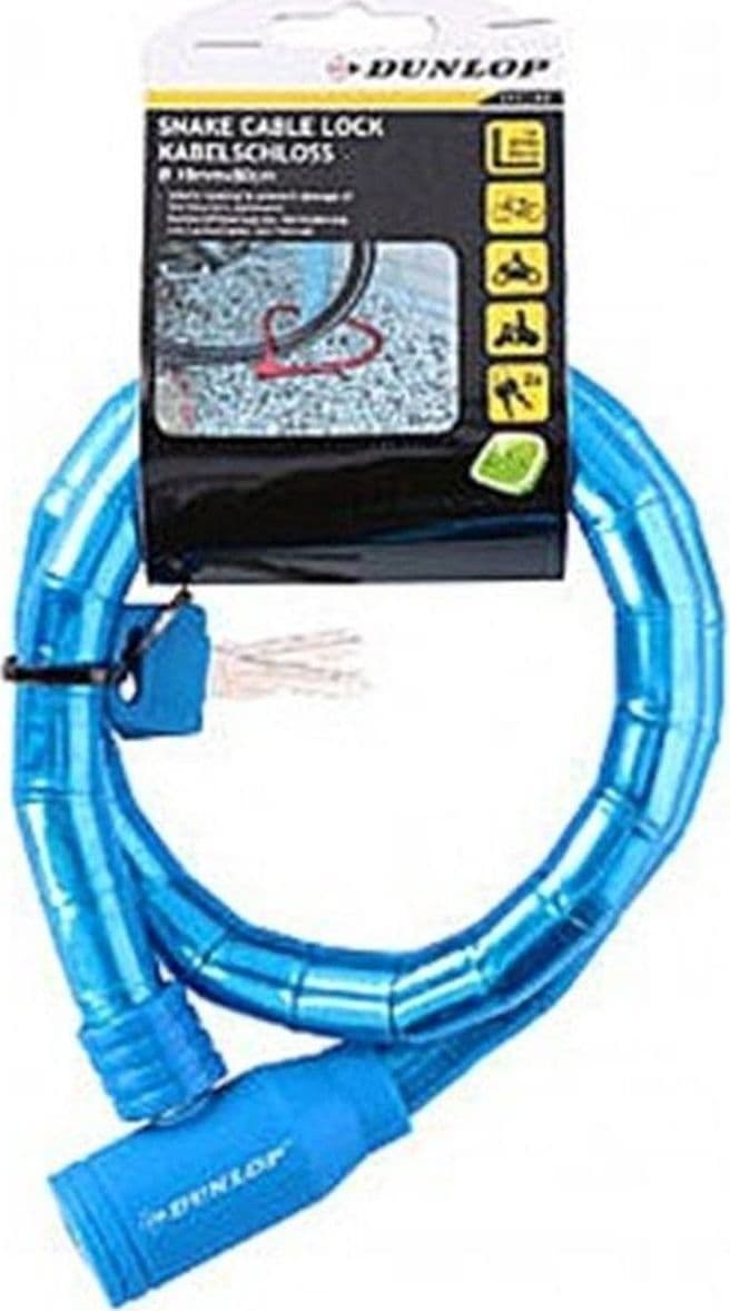Dunlop anti-theft bicycle key lock (blue) - 4