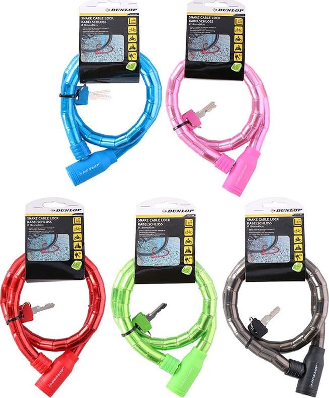 Dunlop anti-theft bicycle key lock (blue) - 5