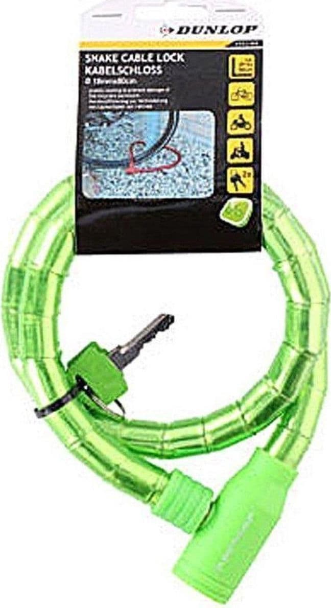 Dunlop anti-theft bicycle key lock (green) - 4
