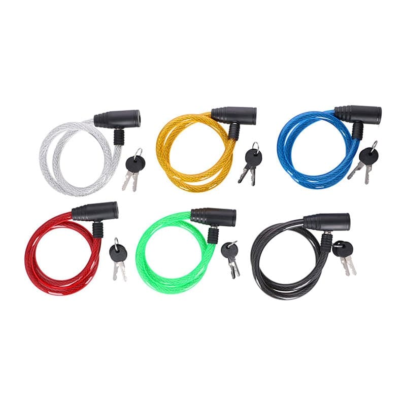 Dunlop - Keyed spiral bicycle lock 65 cm (white) - 2