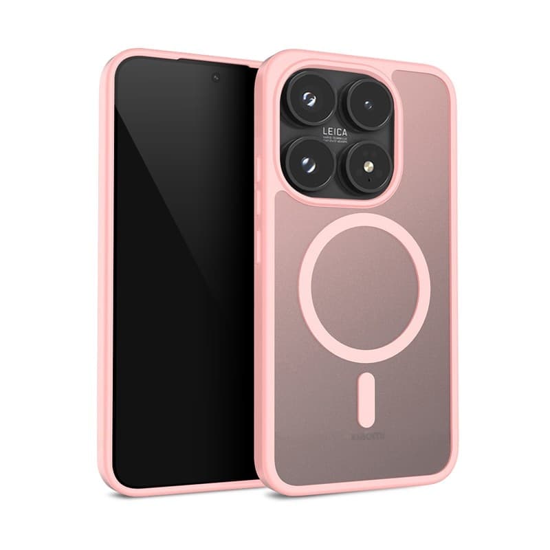 Crong Hybrid Matte Magnetic - Custodia MagSafe per Xiaomi 17 (Rosa) - 6