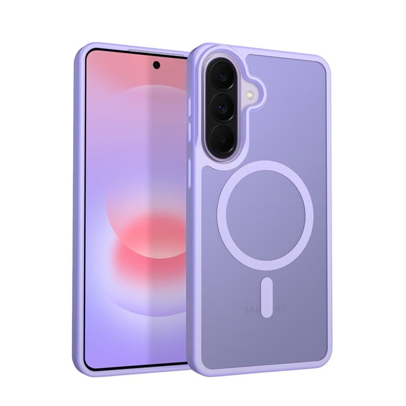 Crong Hybrid Matte Magnetic - Custodia MagSafe per Samsung Galaxy A37 / A36 (lavanda) - 6