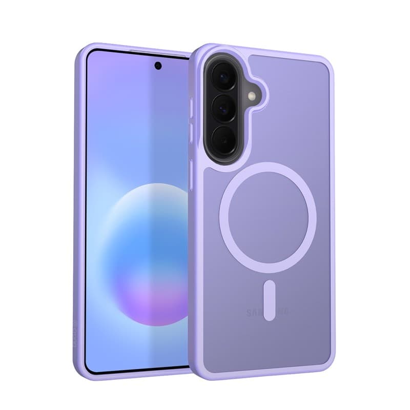 Crong Hybrid Matte Magnetic - Custodia MagSafe per Samsung Galaxy A57 (lavanda) - 6