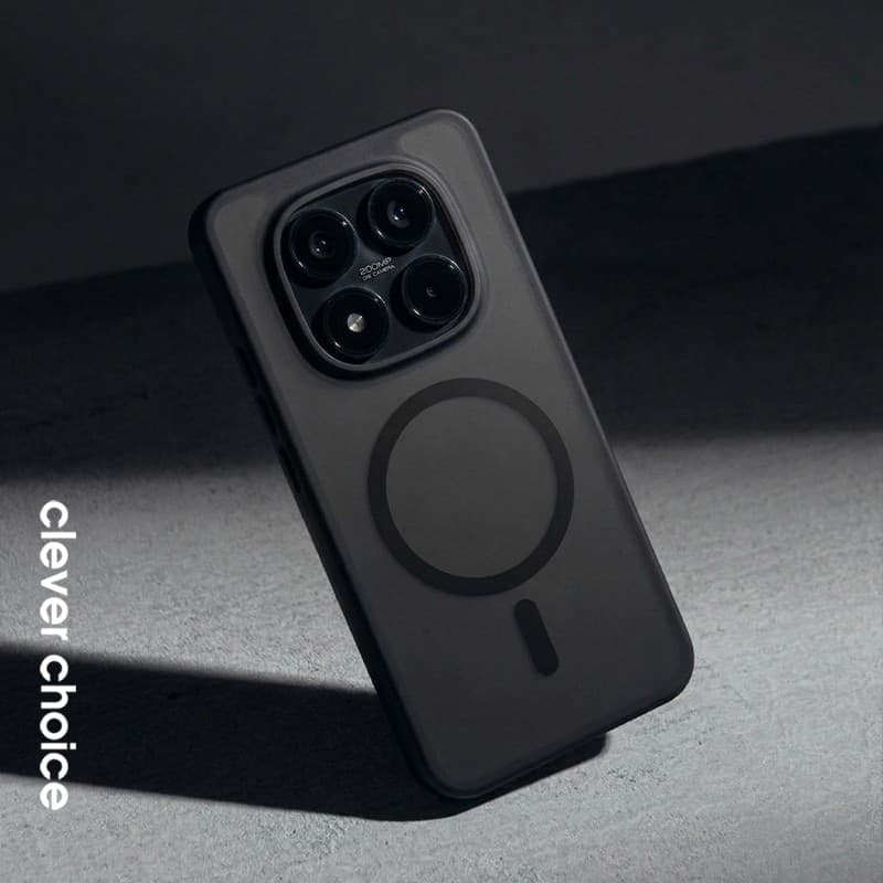 Crong Hybrid Matte Magnetic - Custodia MagSafe per Xiaomi Redmi Note 15 Pro (Nero) - 10