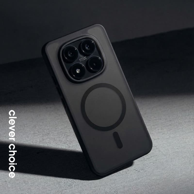 Crong Hybrid Matte Magnetic - Custodia MagSafe per Xiaomi Redmi Note 15 Pro+ (nera) - 5