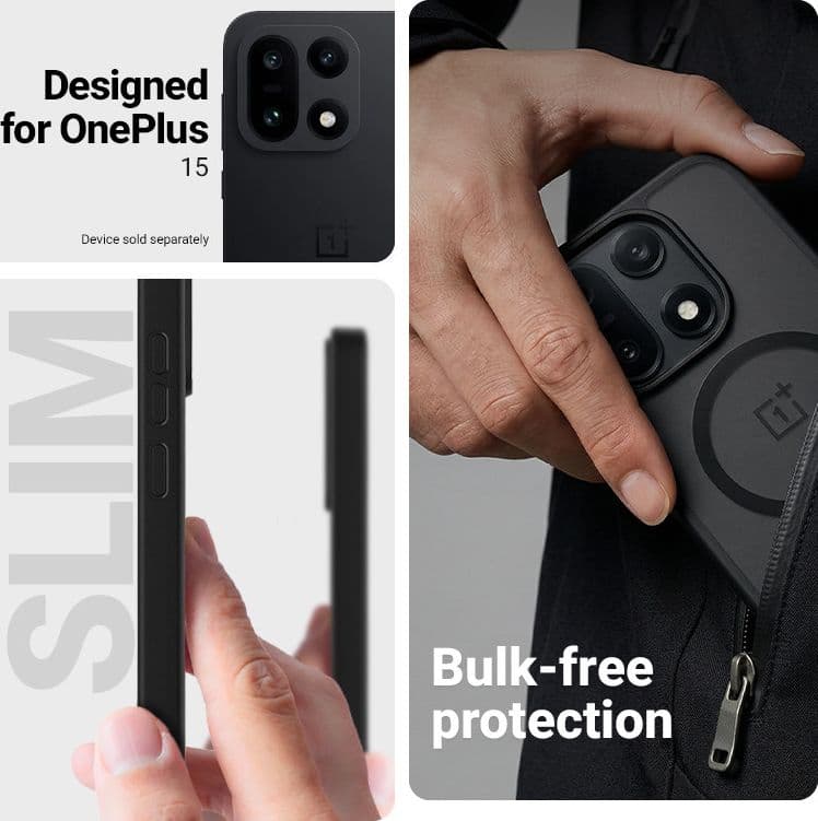 Crong Hybrid Matte Magnetic - Custodia MagSafe per OnePlus 15 (Nero) - 2