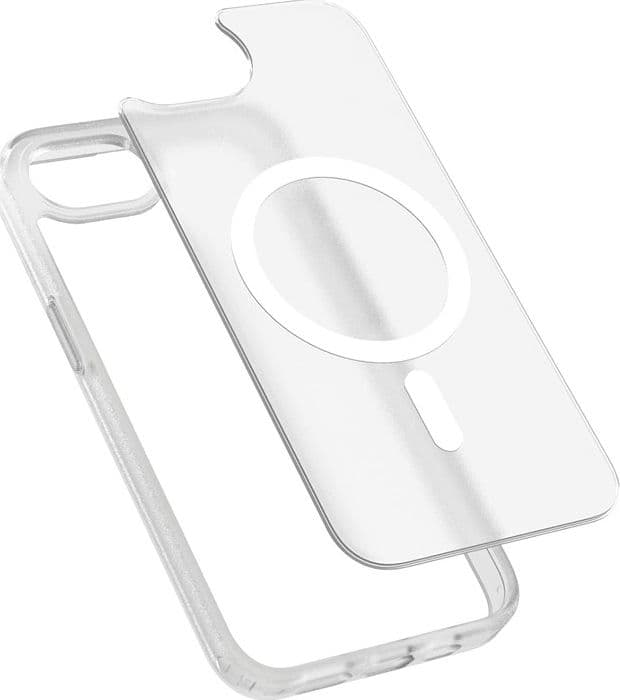 Crong Hybrid Matte Magnetic - Custodia MagSafe per iPhone 17e / 16e (Bianco) - 7