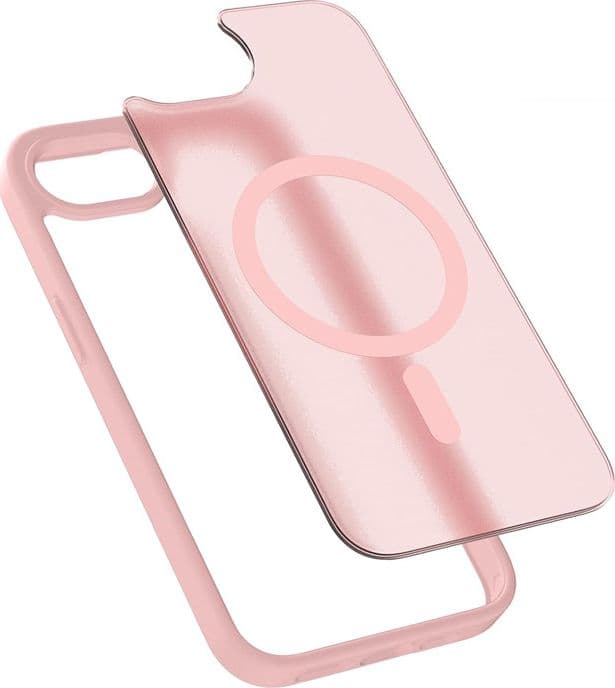 Crong Hybrid Matte Magnetic - Custodia MagSafe per iPhone 17e / 16e (Rosa) - 3