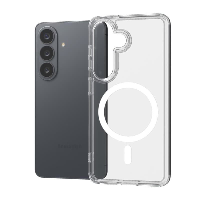 Crong Hybrid Clear Magnetic - Custodia MagSafe per Samsung Galaxy S26+ (trasparente) - 8