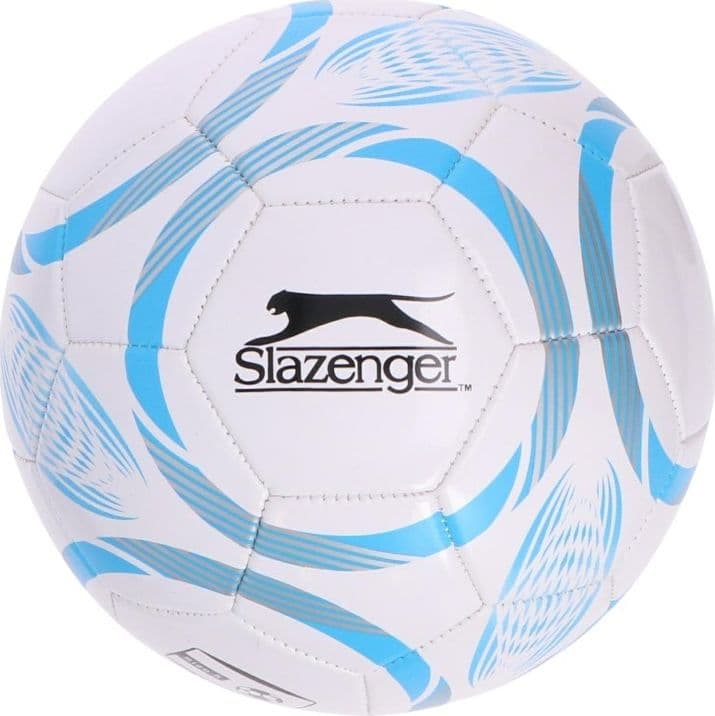 Slazenger - Pallone da allenamento a 32 pannelli, taglia 5 (bianco/blu) - 4