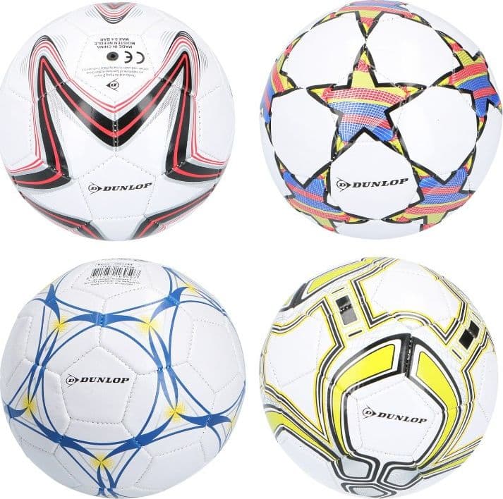 Dunlop - Mini pallone da allenamento per bambini, 32 pannelli, taglia 2 (bianco/rosso) - 2
