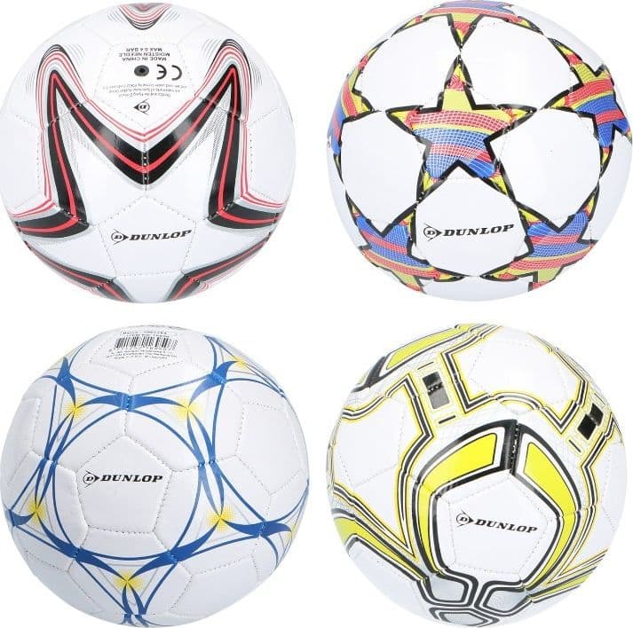 Dunlop - Mini pallone da allenamento per bambini, 32 pannelli, taglia 2 (bianco/rosso) - 4