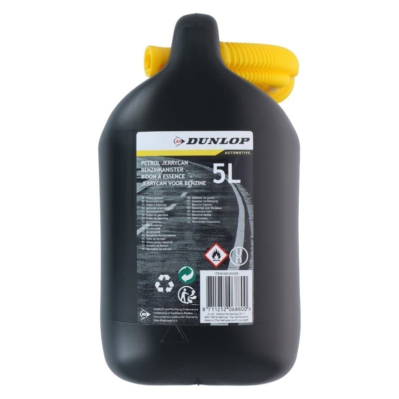Dunlop - Tanica di carburante con imbuto 5L (nera) - 7