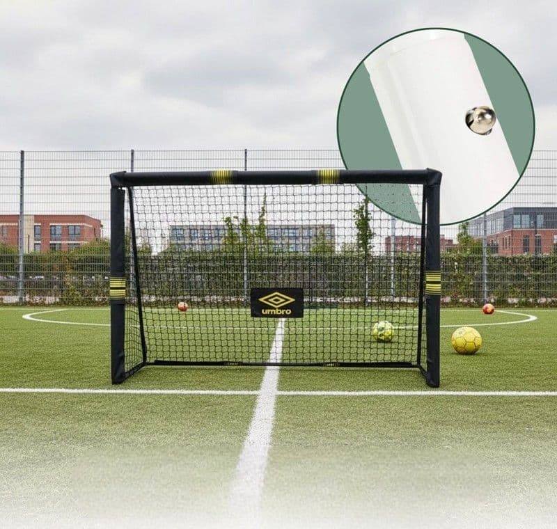 Umbro - Porta da calcio in metallo con rete 180x120x60 cm - 4
