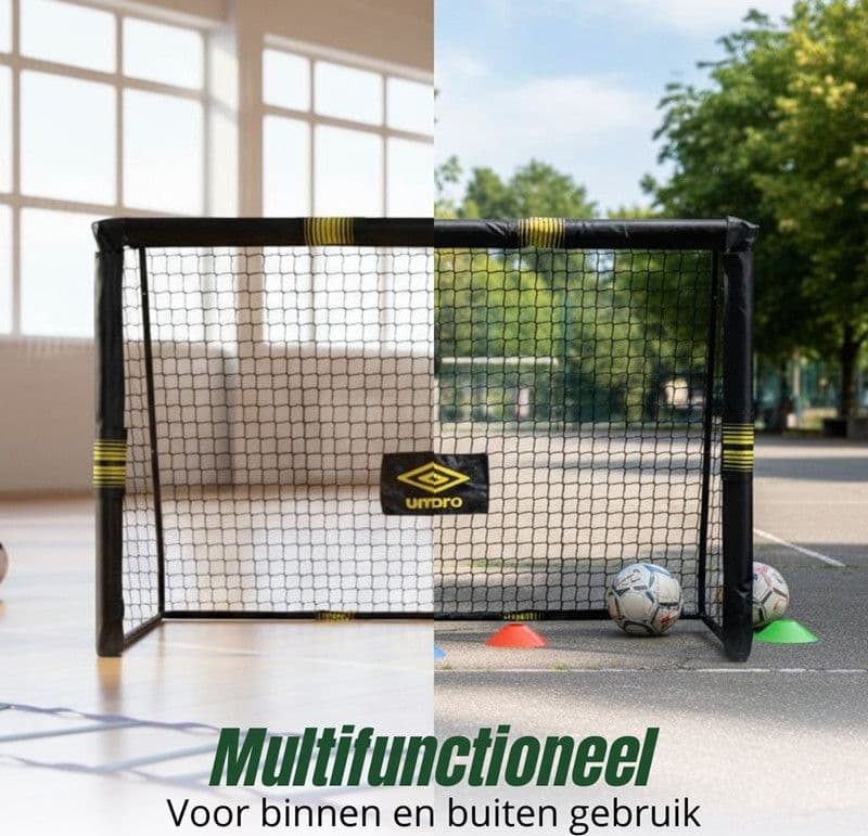 Umbro - Porta da calcio in metallo con rete 180x120x60 cm - 6