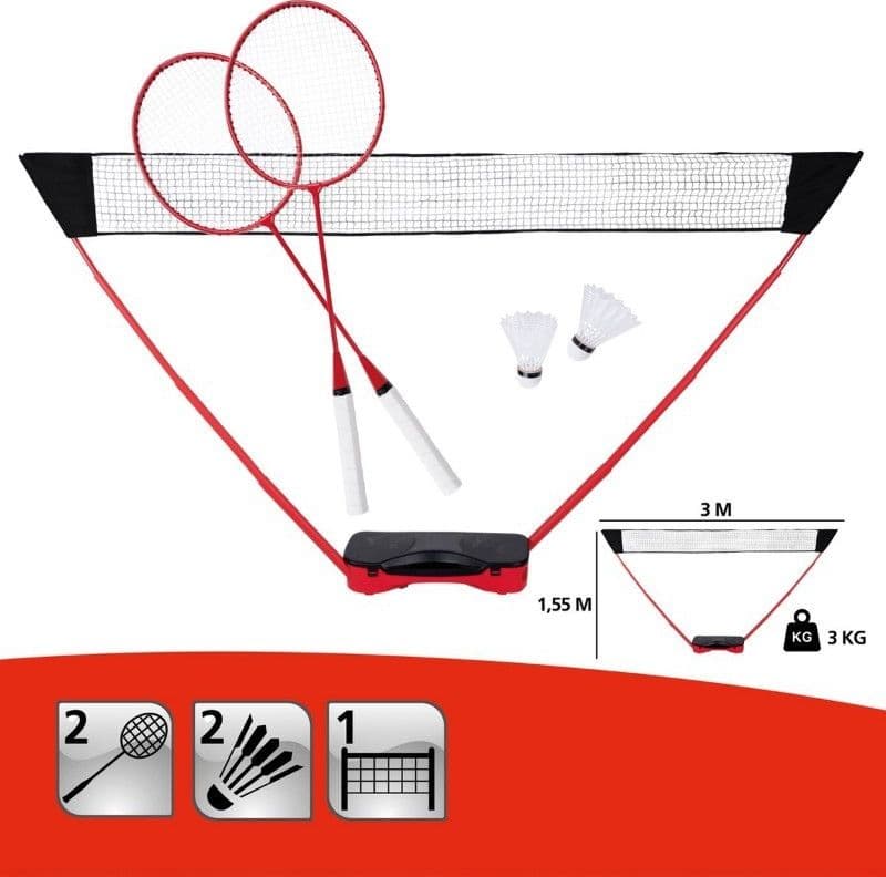 Donnay - Set da badminton in valigetta, 5 pezzi - 8