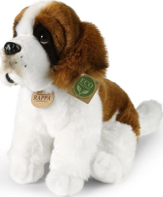 Rappa - Peluche realistico di cane San Bernardo seduto, 30 cm, ecologico. - 5