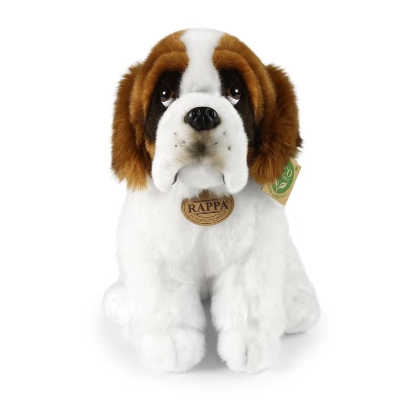 Rappa - Peluche realistico di cane San Bernardo seduto, 30 cm, ecologico. - 6