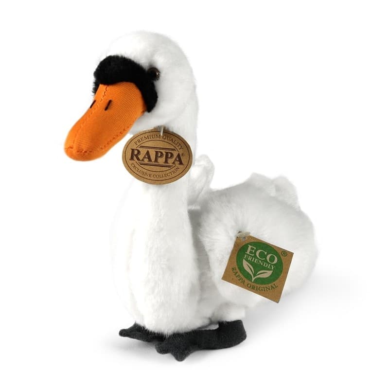 Rappa - Peluche realistico a forma di cigno, 20 cm, ecologico - 5