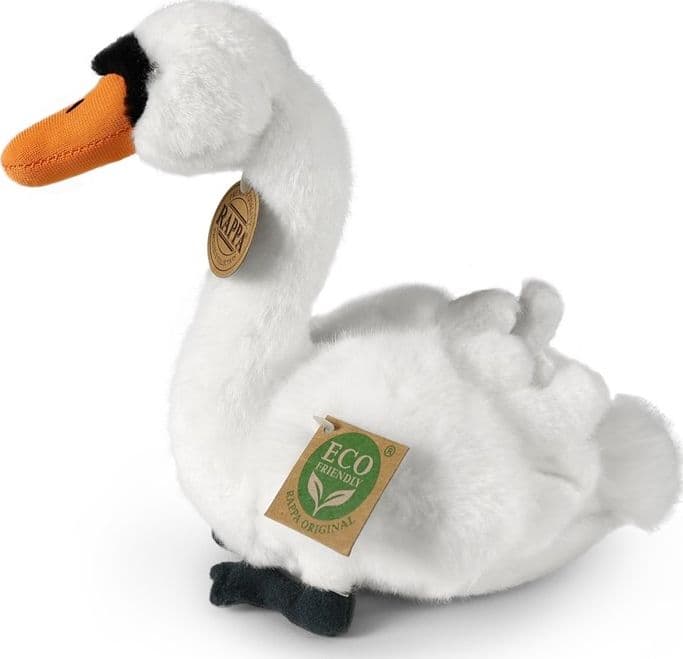 Rappa - Peluche realistico a forma di cigno, 20 cm, ecologico - 7
