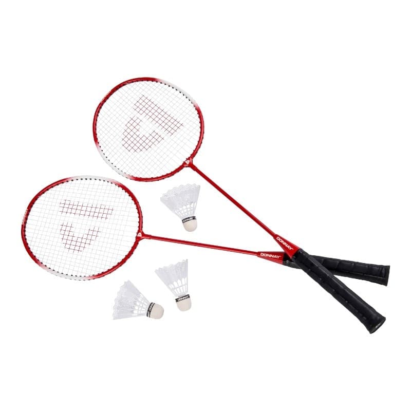 Donnay - Set da badminton da 6 pezzi in custodia (rosso)