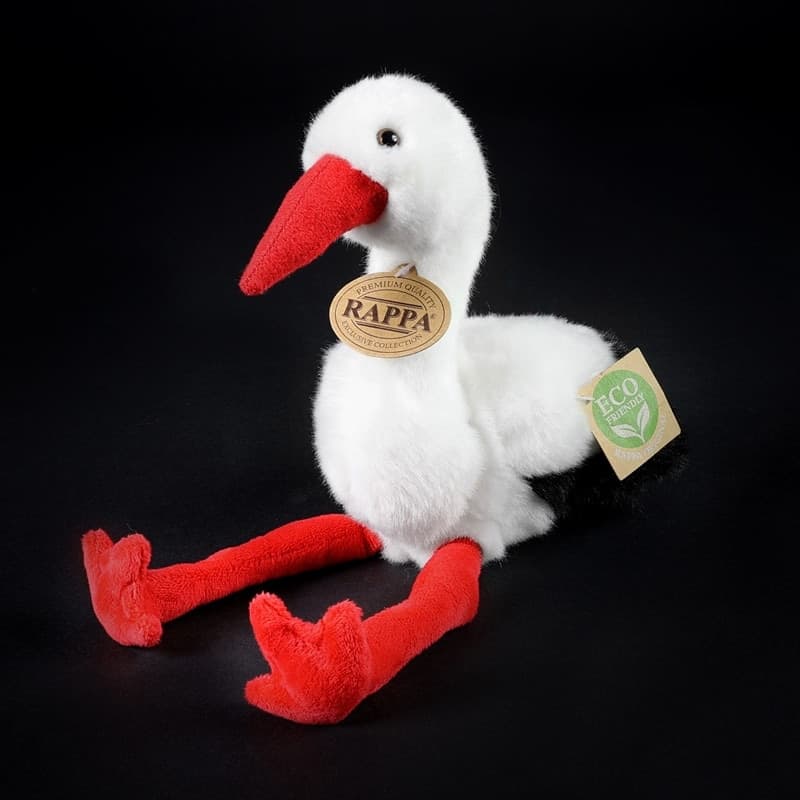 Rappa - Peluche realistico a forma di cicogna, 20 cm, ecologico. - 4