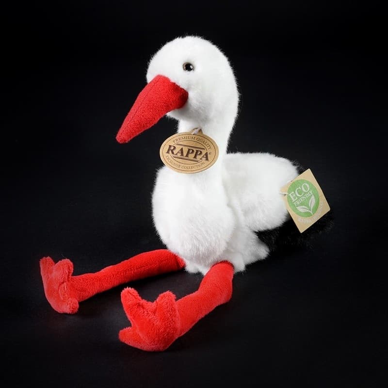 Rappa - Peluche realistico a forma di cicogna, 20 cm, ecologico. - 8