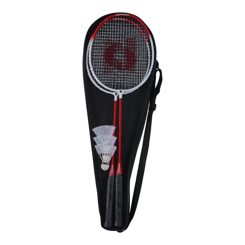 Donnay - Set da badminton da 6 pezzi in custodia (rosso) - 2