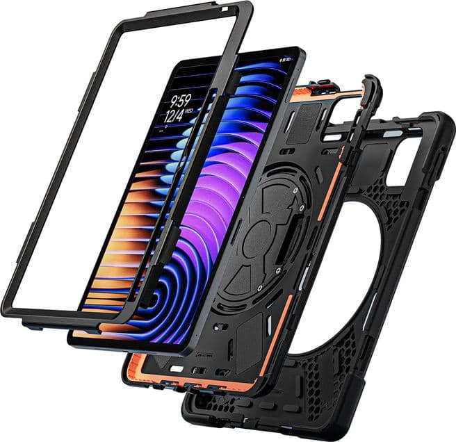 Crong Defender Plus – Custodia rinforzata per Xiaomi Pad 8 / 8 Pro / Pad 7 / 7 Pro 11.2" (Nero) - 2