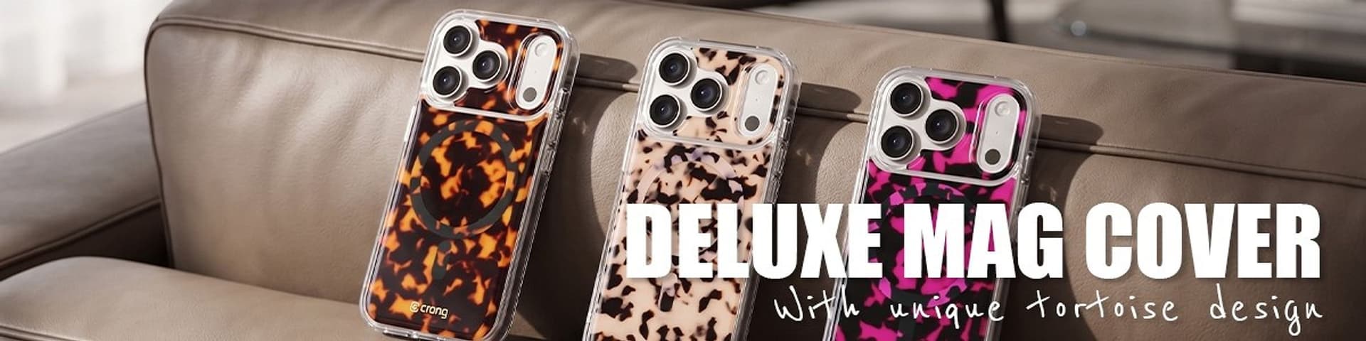 Crong Deluxe MAG Cover - Custodia MagSafe per iPhone 16 Pro (tartarugata) - 14