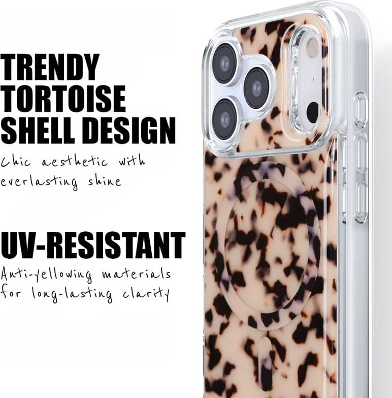 Crong Deluxe MAG Cover - Custodia MagSafe per iPhone 17 (tartaruga bionda) - 9