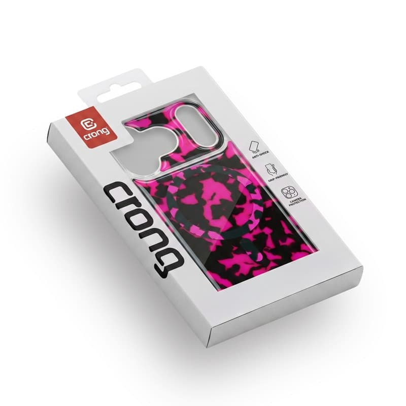 Crong Deluxe MAG Cover - Custodia MagSafe per iPhone 17 (tartaruga rosa) - 6