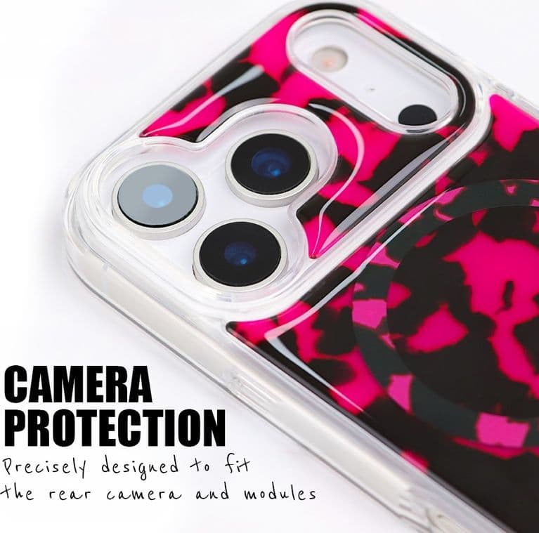 Crong Deluxe MAG Cover - Custodia MagSafe per iPhone 17 Pro Max (Tartaruga Rosa) - 12