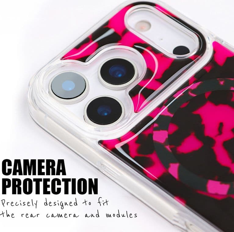 Crong Deluxe MAG Cover - Custodia MagSafe per iPhone 17 Pro Max (Tartaruga Rosa) - 5