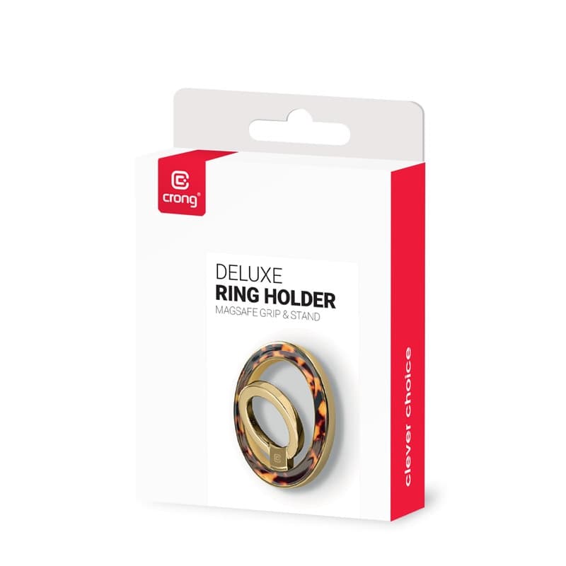 Supporto magnetico per telefono Crong Deluxe RING Holder - MagSafe (tartarugato) - 5