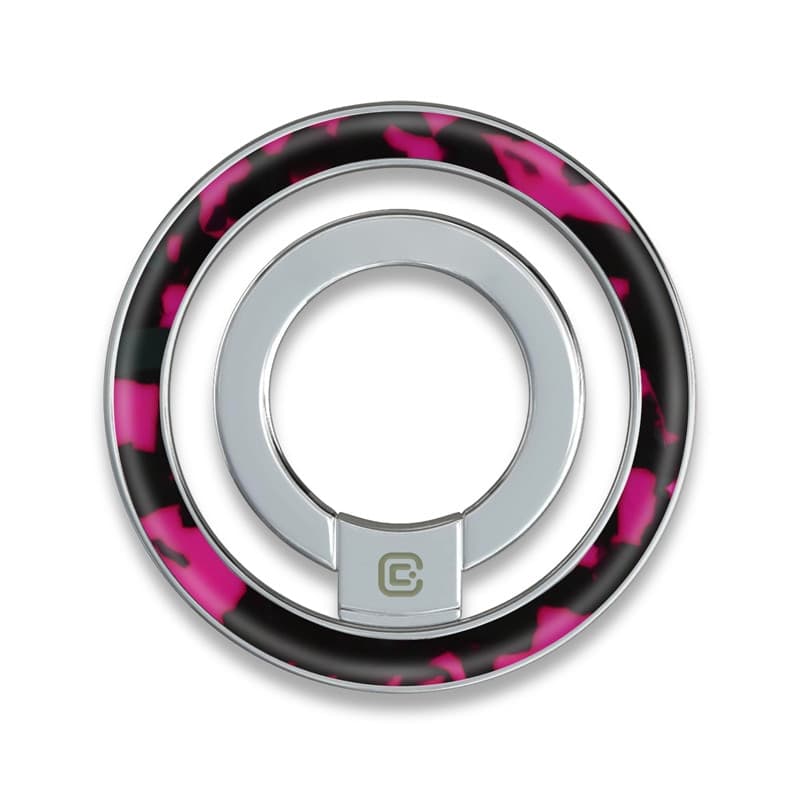 Supporto ad anello Crong Deluxe - Supporto magnetico per telefono MagSafe (tartaruga rosa) - 4