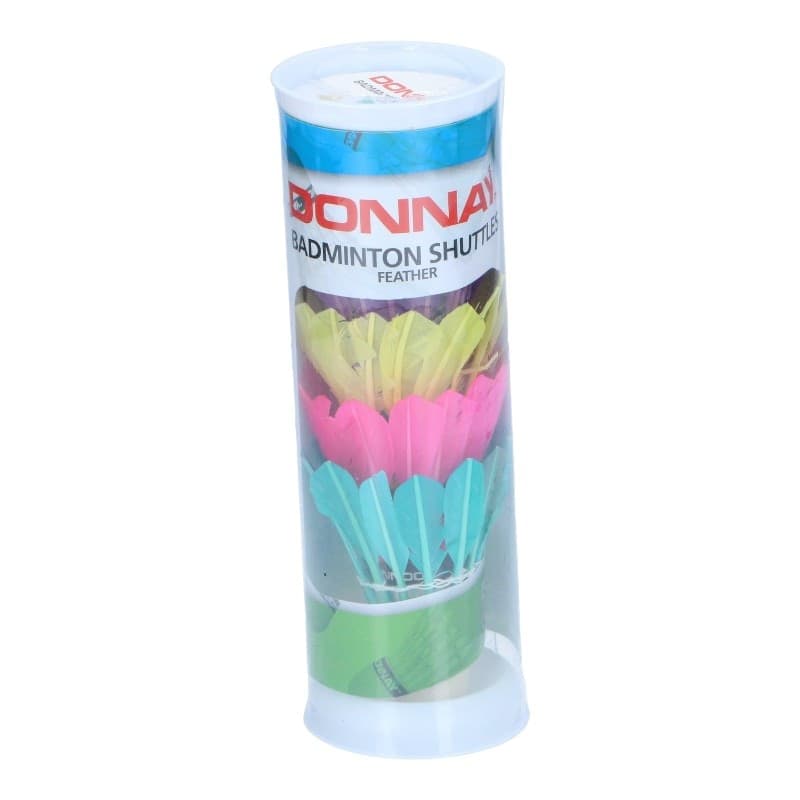 Donnay - Volani da badminton in piuma, 5 pezzi (colorati) - 2