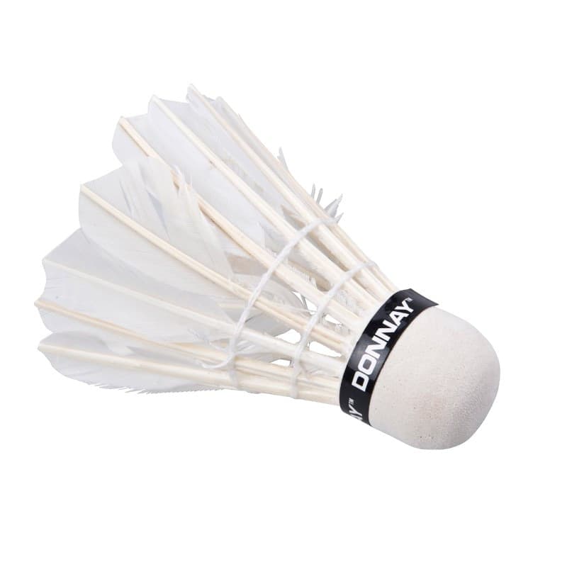 Donnay - Volani da badminton in piuma, 5 pezzi (bianchi) - 2