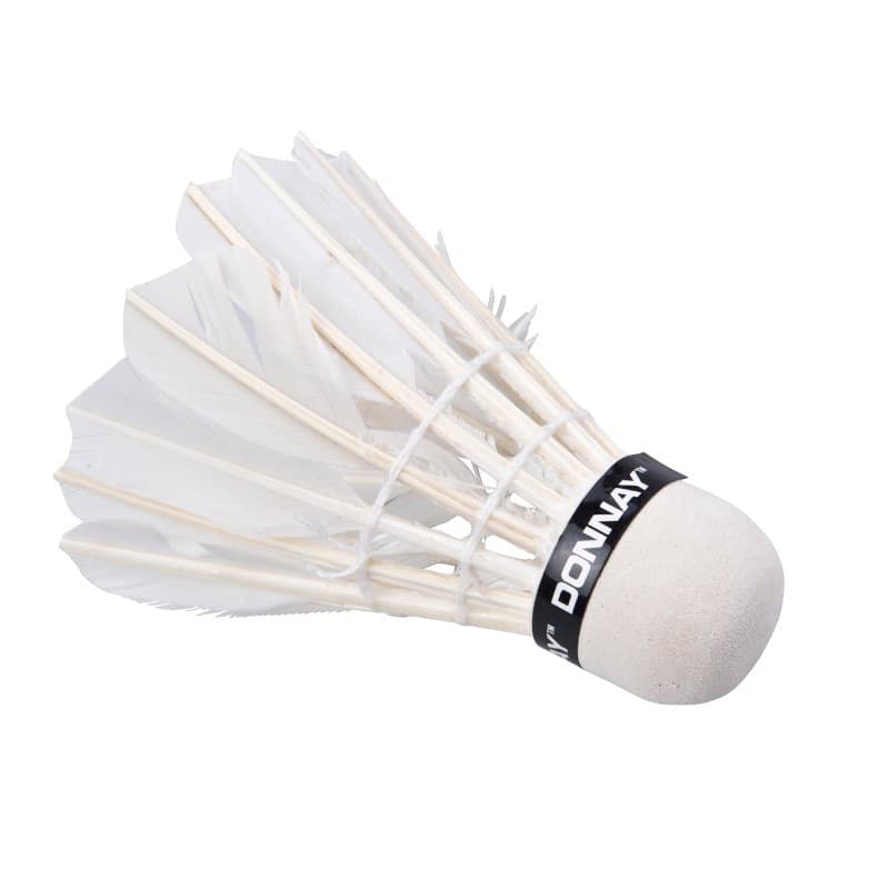 Donnay - Volani da badminton in piuma, 5 pezzi (bianchi) - 5