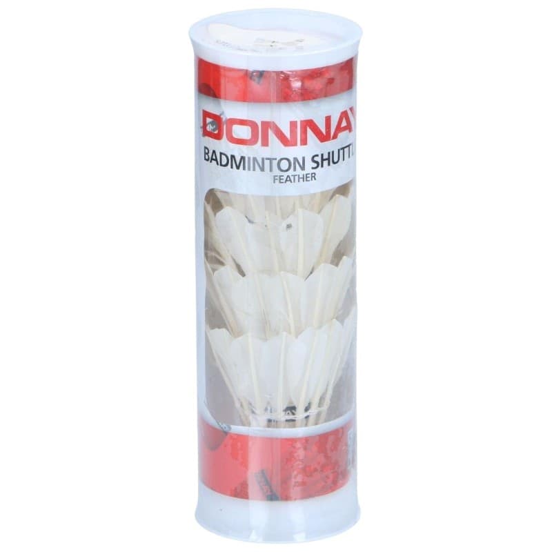 Donnay - Volani da badminton in piuma, 5 pezzi (bianchi) - 6