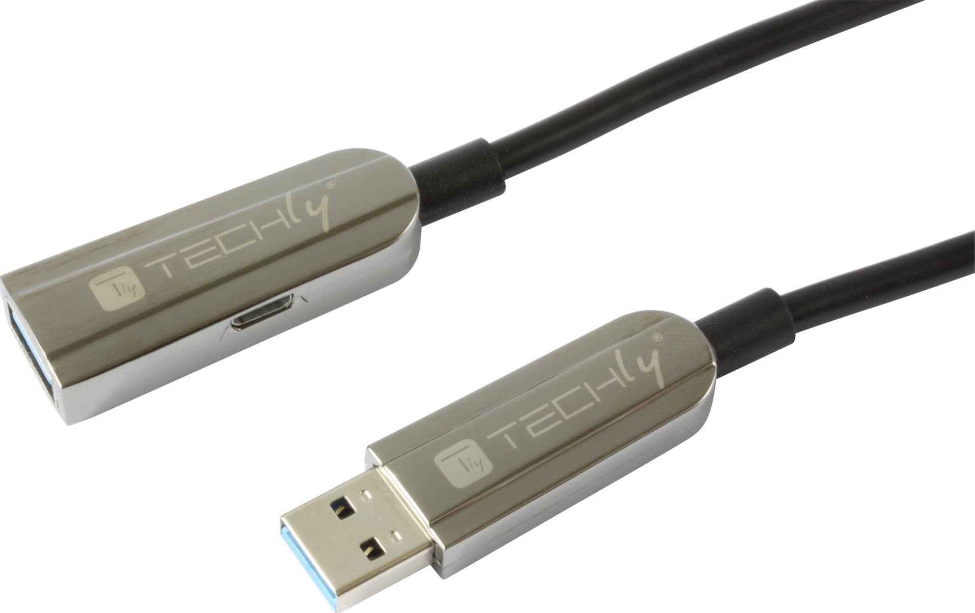 Cavo Ottico Attivo USB 3.2 SuperSpeed Active Optical Cable USB A M/F 30m Nero - 3