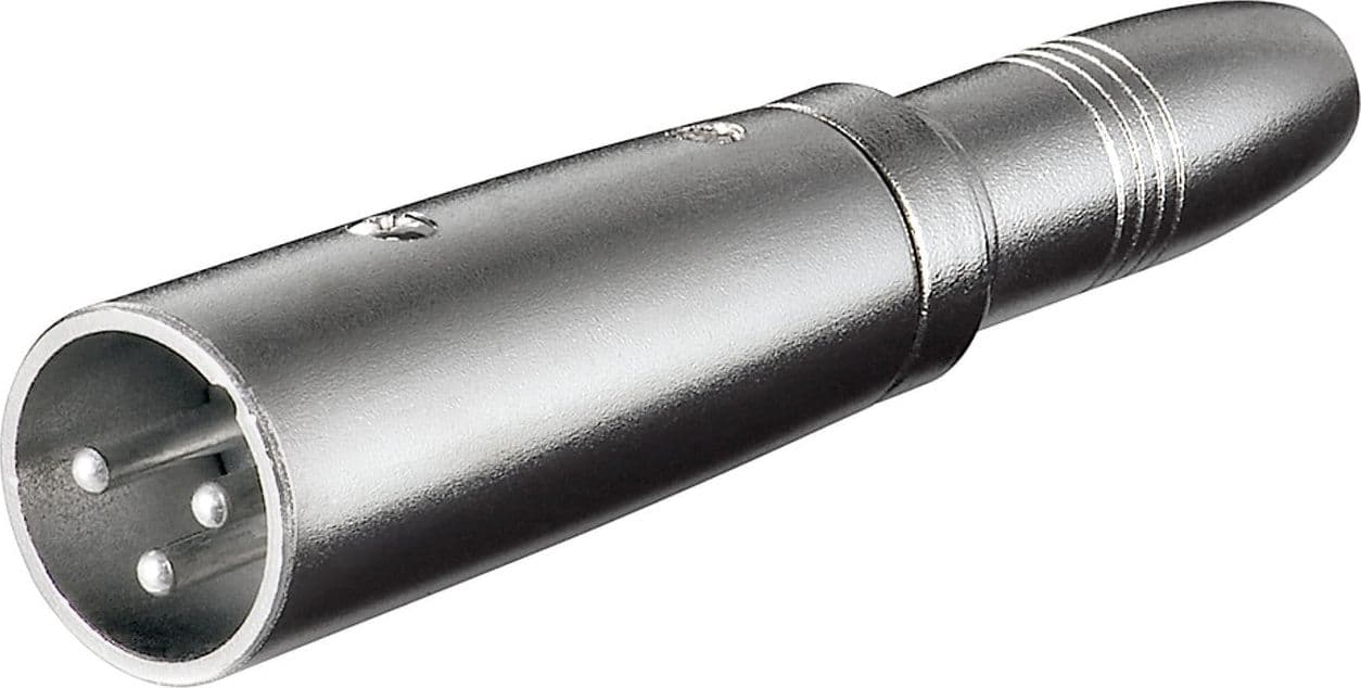 Adattatore XLR Cannon Maschio ad Audio 6,35mm Femmina Mono - 3
