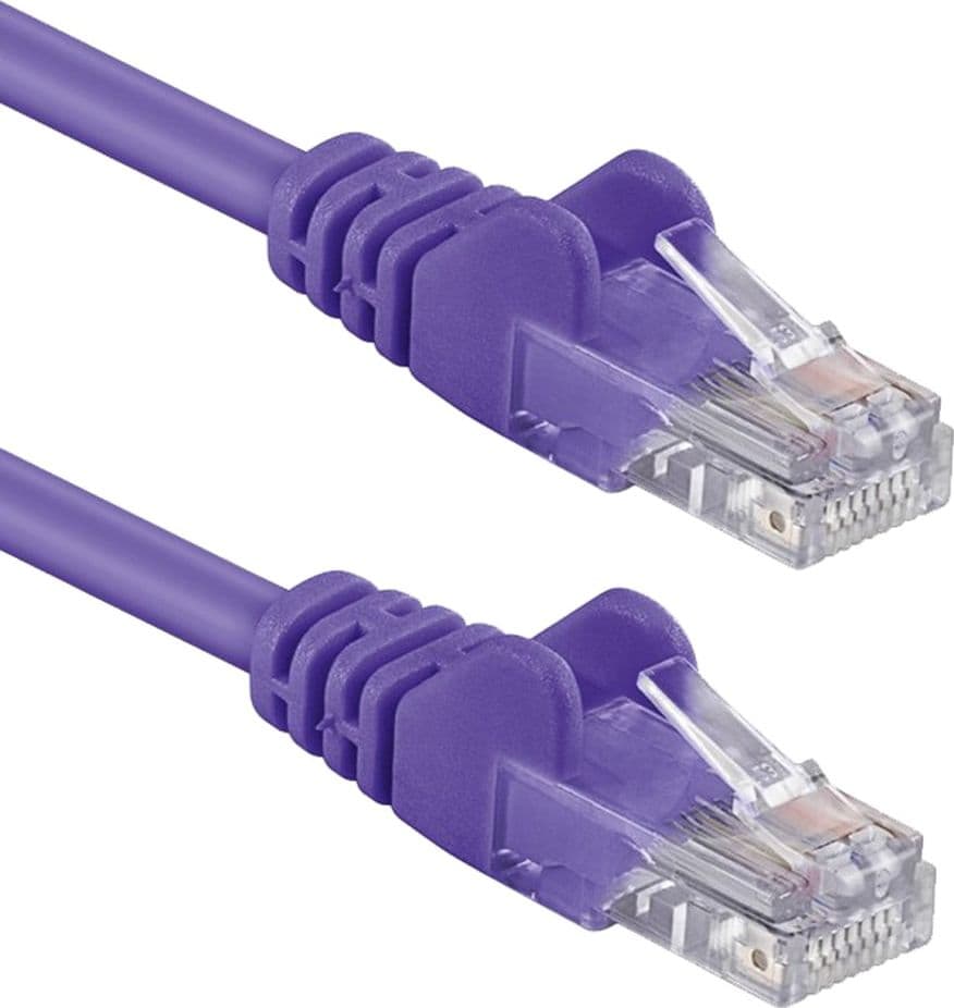 Cavo di rete Patch CCA Cat. 5e Viola UTP 1 mt - 3