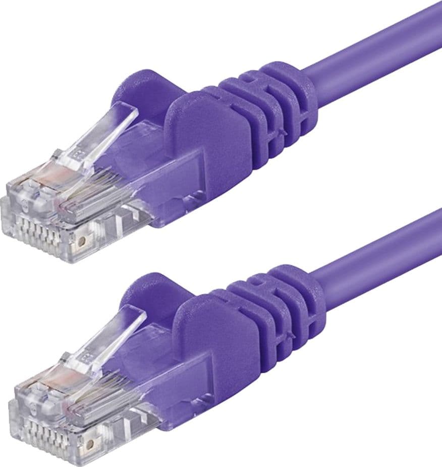 Cavo di rete Patch CCA Cat. 5e Viola UTP 1 mt - 5