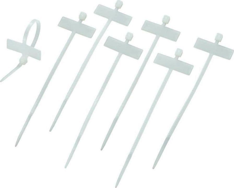 Fascette Fermacavi 100x2,5mm con Targhetta 25x8mm 100 pz Bianco - 9