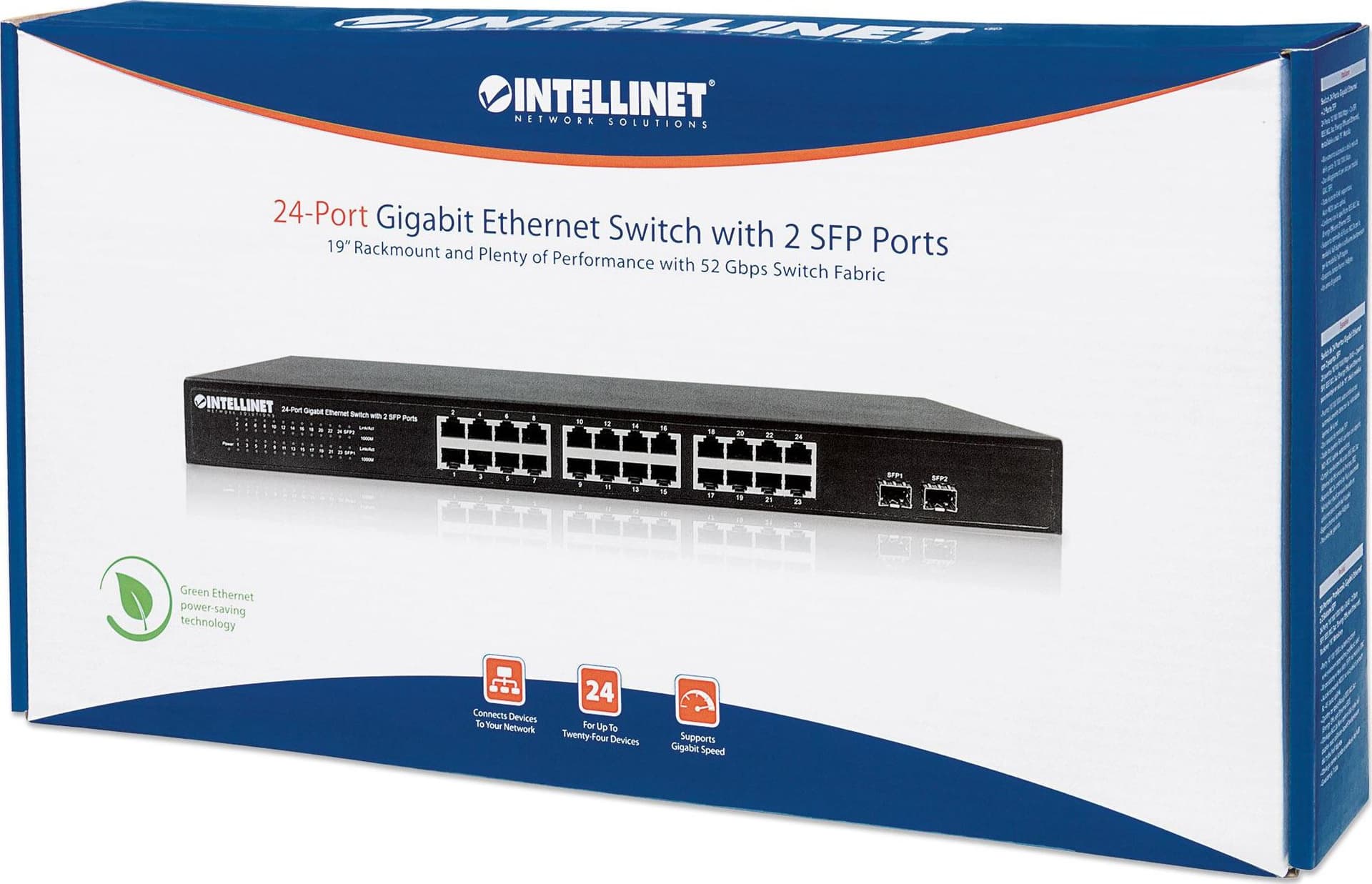 Switch Gigabit Ethernet 24 Porte + 2 Porte SFP - 8